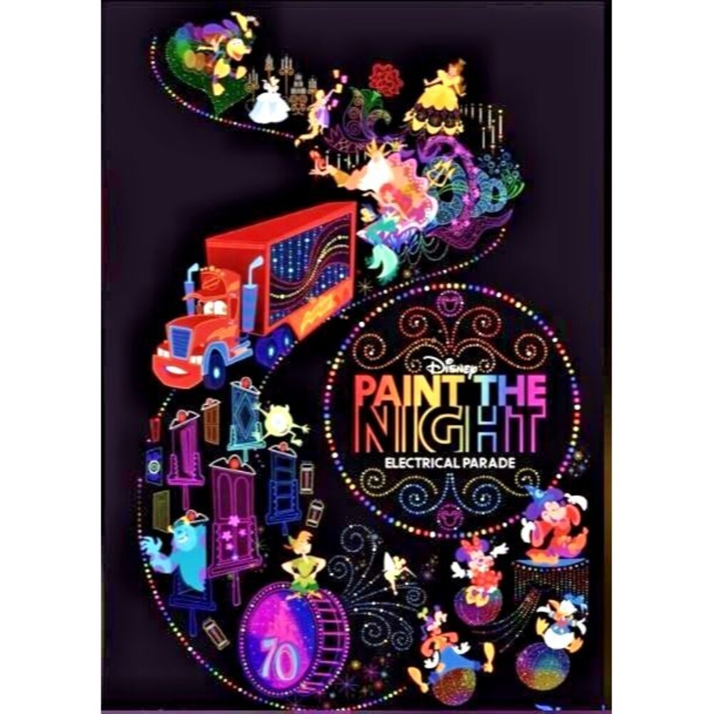 Disneyland 70th Anniversary PAINT THE NIGHT ELECTRICAL PARADE POSTER Magic Key